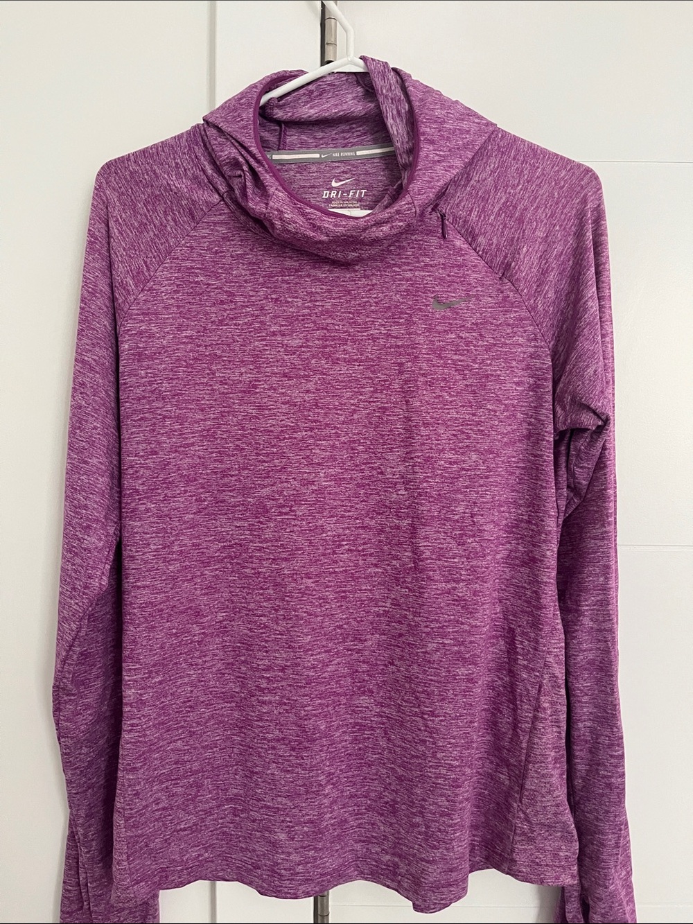 Nike Purple Heather Dri-FIT Women's Long-Sleeve Hooded Top